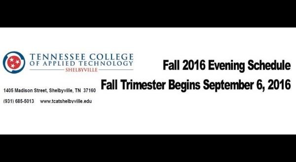 Fall 2016 Evening Schedule